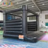 15x15ft 4.5x4.5m Outdoor opblaasbare bruiloft Bouncer Black Jumper Bouncy Castle voor Halloween Party, Black Wedding Bouncy Castle Bounce House for Party