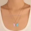 New Shiny Pendant Butterfly Necklaces Ladies Fashion Jewelry Chokers Gifts