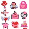 Sko delar tillbehör Moq 20st PVC Star Coffee Heart Letter Cupid Arrow Charms Sandaler skor Decoration Hole Slipper Ornament Dro DHOA7