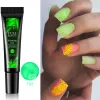 Gel 8ml Stamping Gel Set Neon Green Black Fluorescent Gel Paint Stamping Kit Semipermanent Nail Polish Templates Stencils GL1916