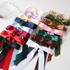 Party Decoration 2/4st Fashionable Cute Double Layer Ribbon Fluttering Hair Clips Girl flätade långa band Bröllopsfödelsedags huvudbonader