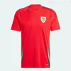 2024 Wales Fãs Jogador Versão Jerseys de futebol 24 25 Bale Wilson Allen Ramsey Vokes Rodon Camisa de futebol da equipe nacional Camisa de futebol curta Uniformes adultos Fãs Kit Kids Kit