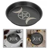 Candle Holders Tea Light Table Trays Candles Decorative Plate Round Pentagon Pentagram Holder Carbon Steel