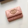 Mirror Quality Card Holders CC Coin Purses Luxury Designer Wallet Womens Mens Fashion Leather Quilted Zippy Wallet Keychain Pink Fold Mini ID Card Purse Cardholderholder