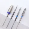 Биты 4pcs Kit Hot!Silver 2way Pro Whole Carbide Drill Bits Nail Art Electric Drill Machine Files Инструменты для ногтей