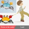 Baby Bath Toys Simulation inertiale Crab Crawling Walking Educational Toys Baby Bath and Play Water Games Children Toy Gifts L48