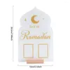 Decoração de partido reutilizável acrílico ramadã placa de calendário de madeira mesa de madeira ornamento Mubarak eid advento Dia Suhoor iftaar Countdown presentes