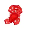 Dog Apparel Festive Pet Clothes Soft Comfortable Outfits Chinese Year Costume Warm Jumpsuit With Cartoon Pattern