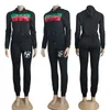 Nieuw dames sweatsuit zwart luxe merk 2 -delige set casual sportpak designer tracksuit gratis schip