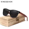 Occhiali da sole Kingseven Black maschili polarizzati design quadrato Vintage Glasses for Women Masculino