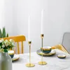 Ljushållare lyxiga skrivbordstillbehör minimalistisk design hem dekorationliv rum bord prydnader ljusstake metall hantverk