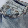 Дизайнерские женские джинсы мужчины длинная вышивка бегемой наклейки Слимная джинсовая джинсовая уличная уличная одежда скинни.