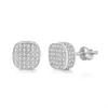 Hiphop Full Zircon Thread Earrings for Men and Women Full Diamond GoldメッキイヤリングHiphop Earrings 220125