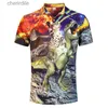 Men's Casual Shirts Summer mens Hawaiian shirt 3D printed funny cat pattern beach shirt casual short sleeved button down Aloha dress T-shirt yq240408