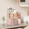 Förvaringslådor Desktop Clear Pet Makeup Box Home Bedroom Skin Care Products Lipstick Cosmetics Jewelry Organizer skräphylla