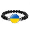 Charm Armbänder Israel Palästina Flagge Edelsteinarmband für Männer und Frauen vielseitiger schwarzer Perlen Handschmuck Abgabe DHFRX