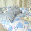 Bedding Sets Cartoon Bear Teddy Set Bed Cute Duvet Cover Sheet Pillowcases Kids Baby Simple Bedspread For Adult