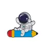 Dessin animé 12 styles jouant à la musique cycliste sportif aérospatial Astronaute alliage en émail broche créative badge de mode épingle bijoux