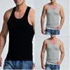 3pcs débardeur d'hommes décontractés Bodybuilding Vêtements Fitness Mens Homme Sans manches gymnas