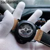 고급 패러 러스 디자이너 시계 자동 기계식 움직임 손목 시계 사파이어 거울 크기 44mm cowhide watchband