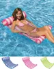 Water Hammock Stripe Lounger Pool Float Inflatable Air Mattress Swimming Pool Equipment Swimming outdoors craze convenient Light A4669596