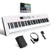 Müzik Standı, Güç Adaptörü, Surfak Pedalı ve Bluetooth MIDI ile 88 Kez Tam Boyutlu Dijital Piyano Klavyesi-Müzisyenler için Taşınabilir Elektrik Klavyesi
