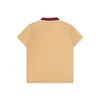 Camisa pólo masculina camiseta camiseta nova tendência bordado de lapela masculina lapel de lappel de lapéu de luxo de luxo de luxo de luxo respirável camiseta do tamanho da Ásia