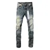 Men's Jeans Purple Brand High Street Blue Mill Bleaching Washing Pants Water Fashion Trend Quality