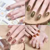 Polska kads 9/6 st nagellack set 11 ml manikyr lack nagelkonst lack kit flakies reflekterande glitter 24k guld folie topprock