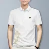 New business lapel short sleeved T-shirt summer thin polo shirt slim fit for middle-aged and young men trendy T-shirt