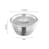 Bowls Anti-Scalding Steamed Egg Bowl Korean Cuisine Thickened Drop-resistant Soup With Lid Stainless Steel Rice Child