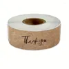 Presentförpackning 120st/rulla Kraftpapper tack klistermärken DIY Packaging Decoration för personliga gåvor och affärsetikett