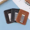 Money Clips Thin Leather Clip Mini Men Credit Card Slot Slim Bills Metal Cash Clamp For Man Small Holder 240409