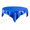 Tala de mesa 145cmx145cm/57 "x57" Casos de cetim sólidos de poliéster sobreposição de tampas quadradas para o banquete de casamento El decoração