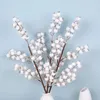 Decorative Flowers Home Decor Accents White Christmas Ornaments Realistic Snowy Berry Branches Festive Decorations For Diy Crafts