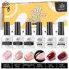 Gel Born Prettle Gel Achaness Conjunto de esmalte 10 ml Gel UV Gel 6pcs GLITTER LEECHINS DO MOVE