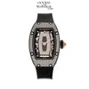 Uhren luxuriöse mechanische Schweizer Bewegung Keramik Zifferblatt Gummigurt Gold Carbon Diamant Set RM07-01 Py-Cryy