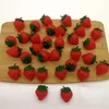 Dekoracja imprezowa 10pcs sztuczne truskawkowe plastikowe truskawki