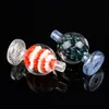 New Color Flower Pattern Carb Cap Glass Bubbler Smoking Accessories For Beveled Edge Quartz Banger Nails Water Bongs Dab Rigs G152