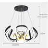 Lustres LED moderne pendentif lustre éclairage pour la salle à manger vivante restaurant cuisine star ciel conception de lampe de sur-lampe de surbande dalmable