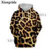 Moletons masculinos masculino de moda leopardo harajuku 3d pulôver com capuz feminino casual moletom capuz de tampo de tampo de streetwear