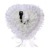 Jewelry Pouches Wedding Bride And Groom Ring Pillow Support Lace Box Supplies