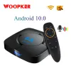 Box Woopker Smart TV Box Android 10.0 6K Voice Assistant 3D HD Media Player BT WiFi 2.4G 5.8G 4GB RAM 32G 64G TVBox Set Top Box 16GB