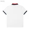 2024 Dernier polo masculin T-shirt masculin theirt poitrine brodée Logo Polo T-shirt Summer Tops Men's Tops Bowland White Asian Taille