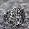 Cluster anneaux 2023 Nouvelle mode rétro celtique knot totem anneau nordique mythe viking warrior mens ring leader joelry fashion bijoux cadeaux240408