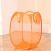 Laundry Bags 1pc Basket Deluxe Mesh Hamper Clothes Sorter Folding Storage Tote Bag Case Open Bin