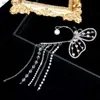 Fashion Fashion Crystal Butterfly Clip Oreger per donne Porta perle Auricolare Nappe Abbattini Gioielli Gioielli Clip Gifts240408