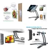 Tablette PC Stands Epacket Kitchen Stand Wall Desk Mount ajustement pour 578 pouces de largeur métallique Smartphones Smartphones 225W8948361 Drop délivre Oteap