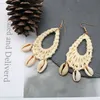 Ocean Style New Rattan Shell Earrings Female Cross-Border Earrings European and American Fashion Wholesale Foreign Trade Jewelry