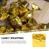 Herramientas de hornear 100 PCS Papel envolvente Barra de chocolate Barra de chocolate Candy Gold Aluminium para Navidad de trufa casera